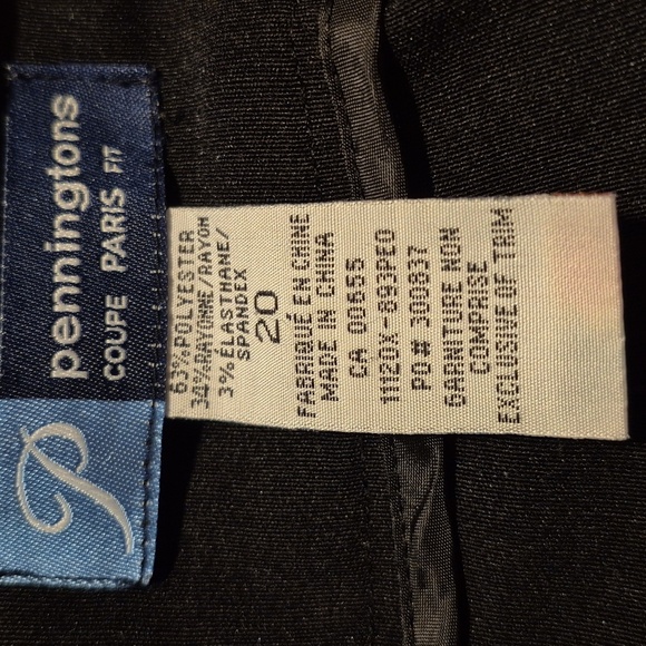 Penningtons women's size 20 black dress pants stretch fabric, VGUC - Picture 8 of 8